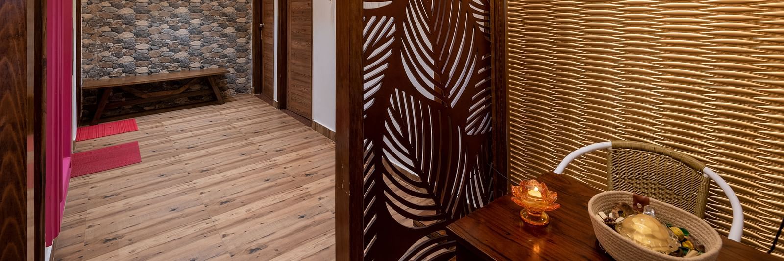 Tranquil spa entrance at DLS Spring Valley Resort Dharamshala
