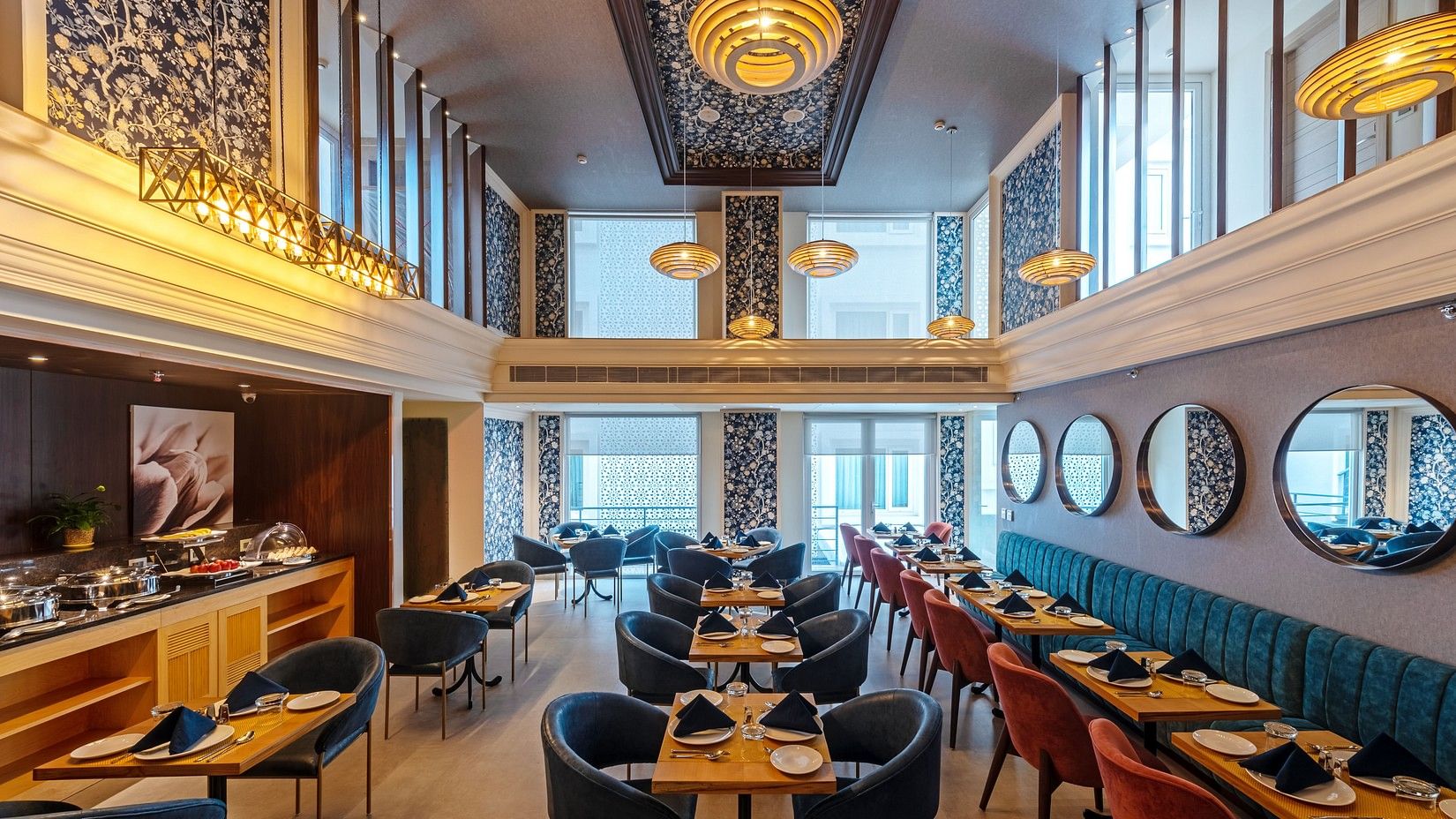 Elegant dining area with modern interiors at Hotel Saket 27