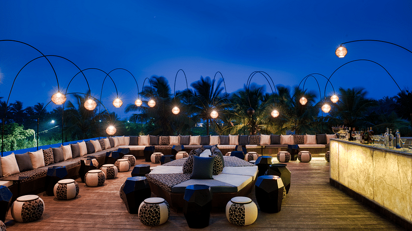 seating area at Lynx Patio, restaurant in south Goa