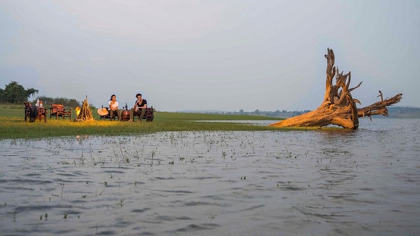Bonfire at Kabini Riverbank at The Serai