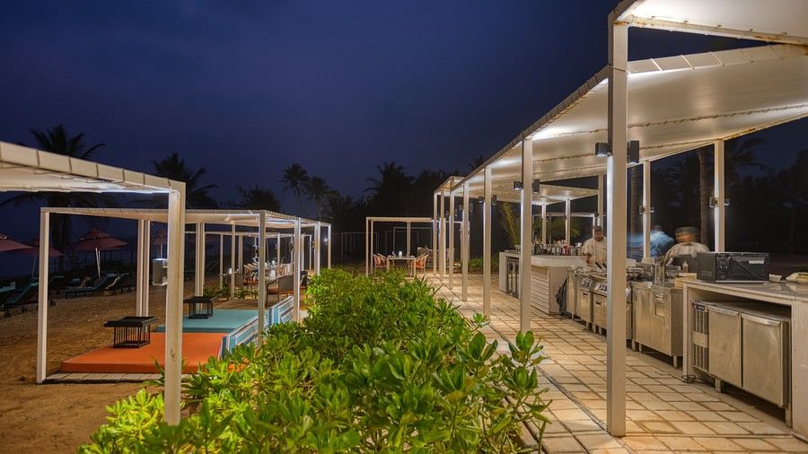 The outside sitting area at Blur Iris, best bars in south goa