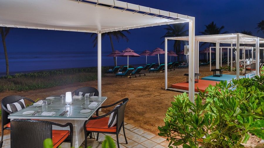 The outside sitting area at Blur Iris, best bars in south goa 3
