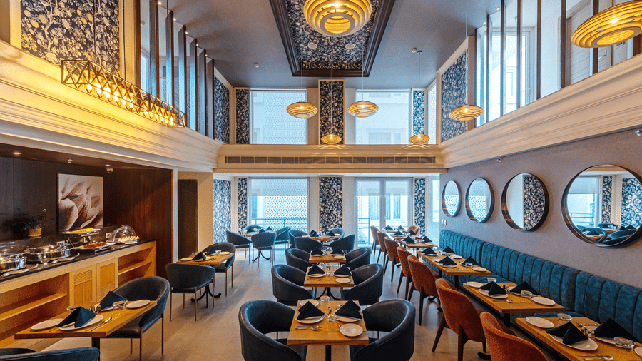 Elegant dining area with modern interiors at Hotel Saket 27