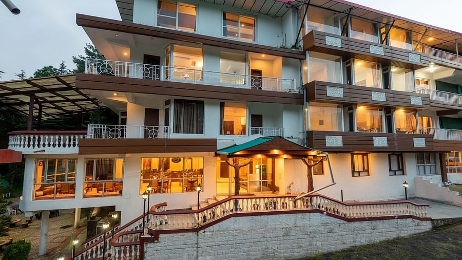 A side angke shot of the resort in the evening | DLS Anupam Resort, Dharamshala