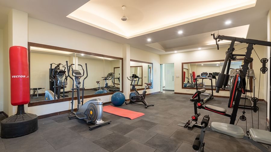 A well-equipped gym centre at DLS Highland Resort and Spa, Mussoorie.