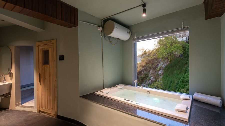 View of jacuzzi at DLS Highland Resort and Spa, Mussoorie.