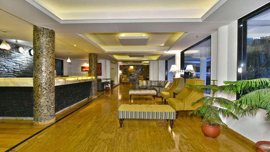 view of lobby area with potted plants at DLS Hillcrest Resort, Shimla