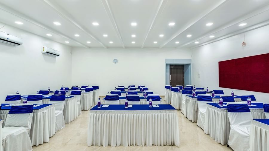 Classroom seating arrangement with presentation space at Emerald Retreat, Tungarli.