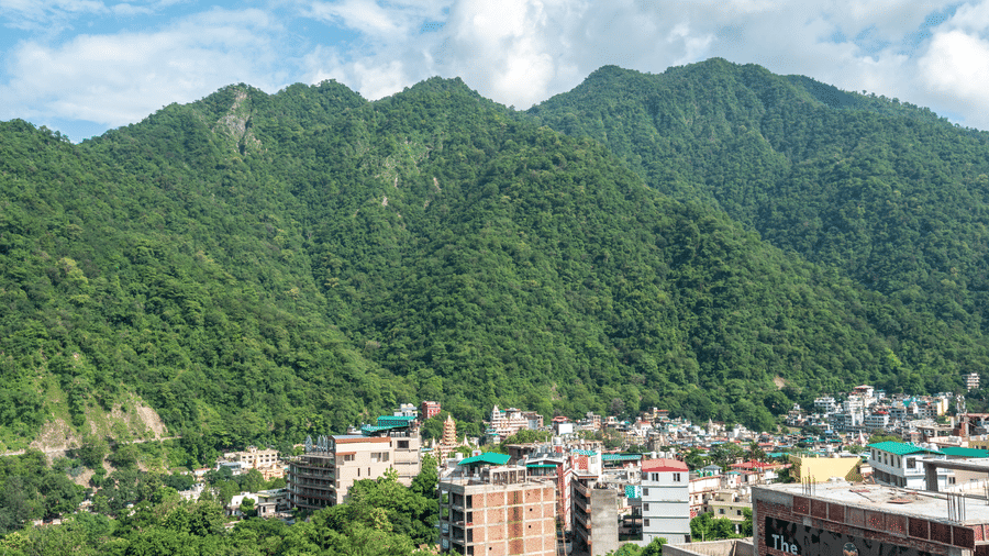 Hiil view with clear sky near DLS Hotels On The Ganges.
