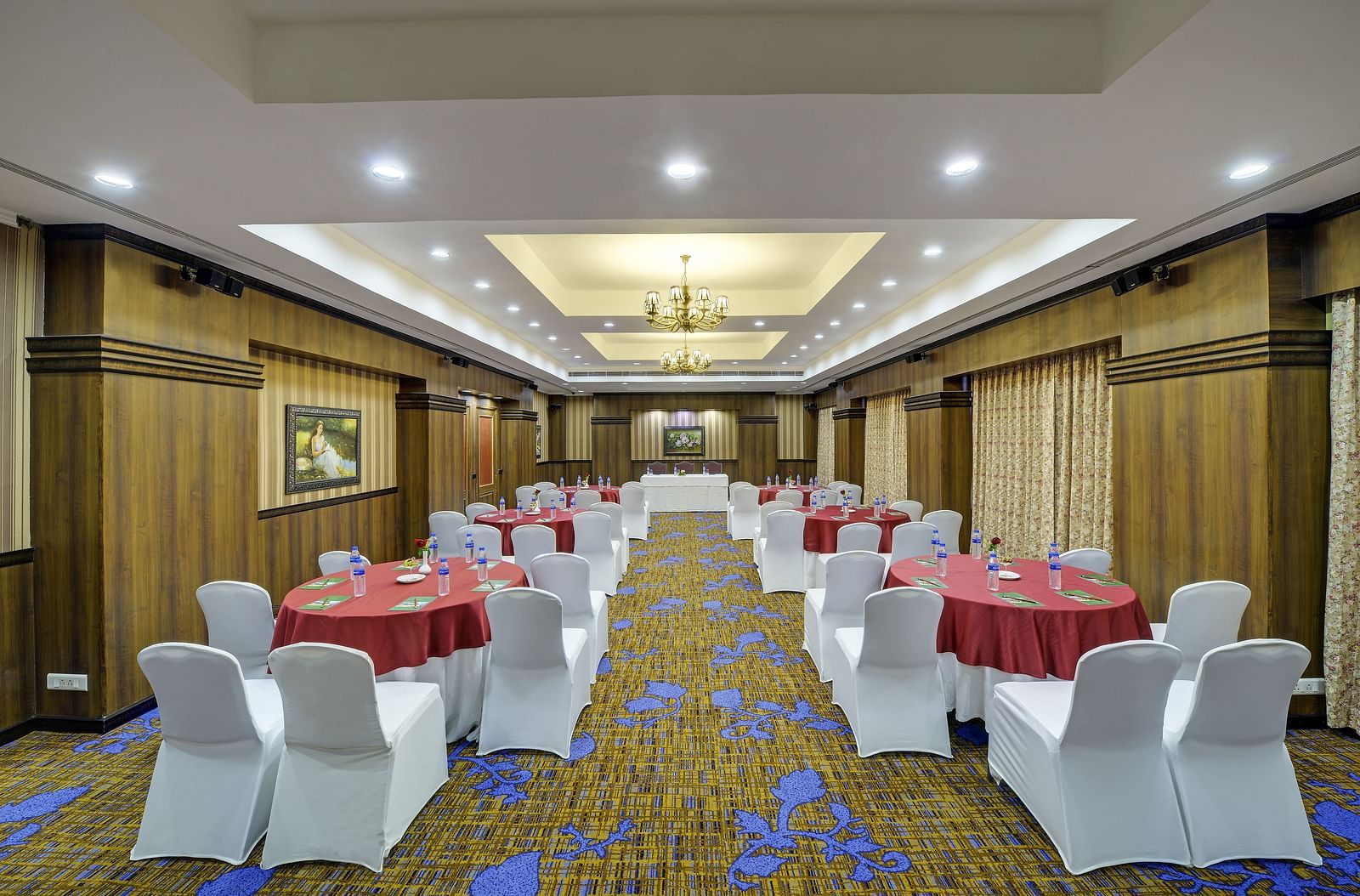 indoor seating space at one of the banquet halls - Mayfair Lagoon, Bhubaneswar 3
