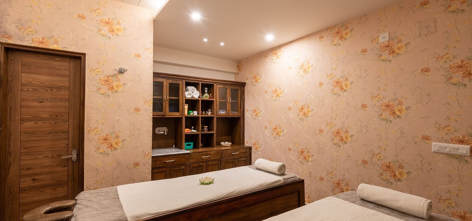 Couples massage room in a Spa at DLS Spring Valley Resort Dharamshala