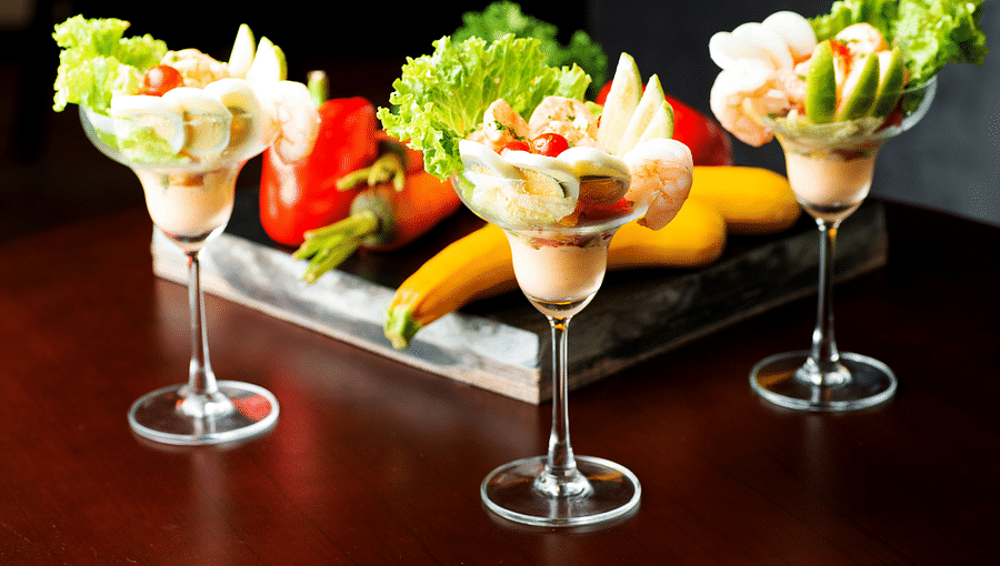 alt-text shrimp cocktail at our restaurant in agartala