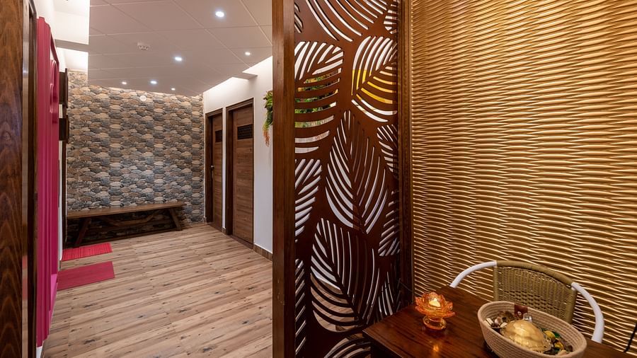 Tranquil spa entrance at DLS Spring Valley Resort Dharamshala