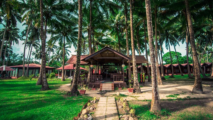 Shack in green setting in Andaman and Nicobar Islands