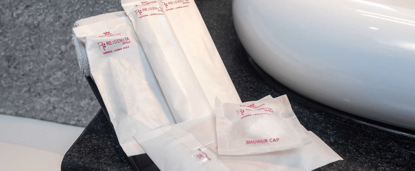 Complimentary bathroom toiletries at DLS Hotels On The Ganges.