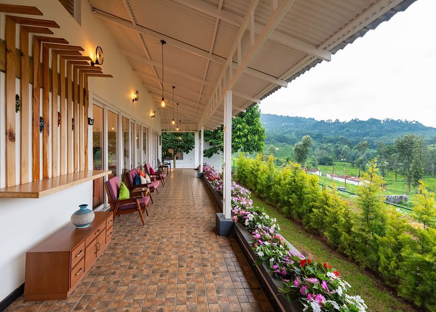 alt-text Main House Master Bedroom View from the verandah - Ibex Stays & Trails, Kotagiri