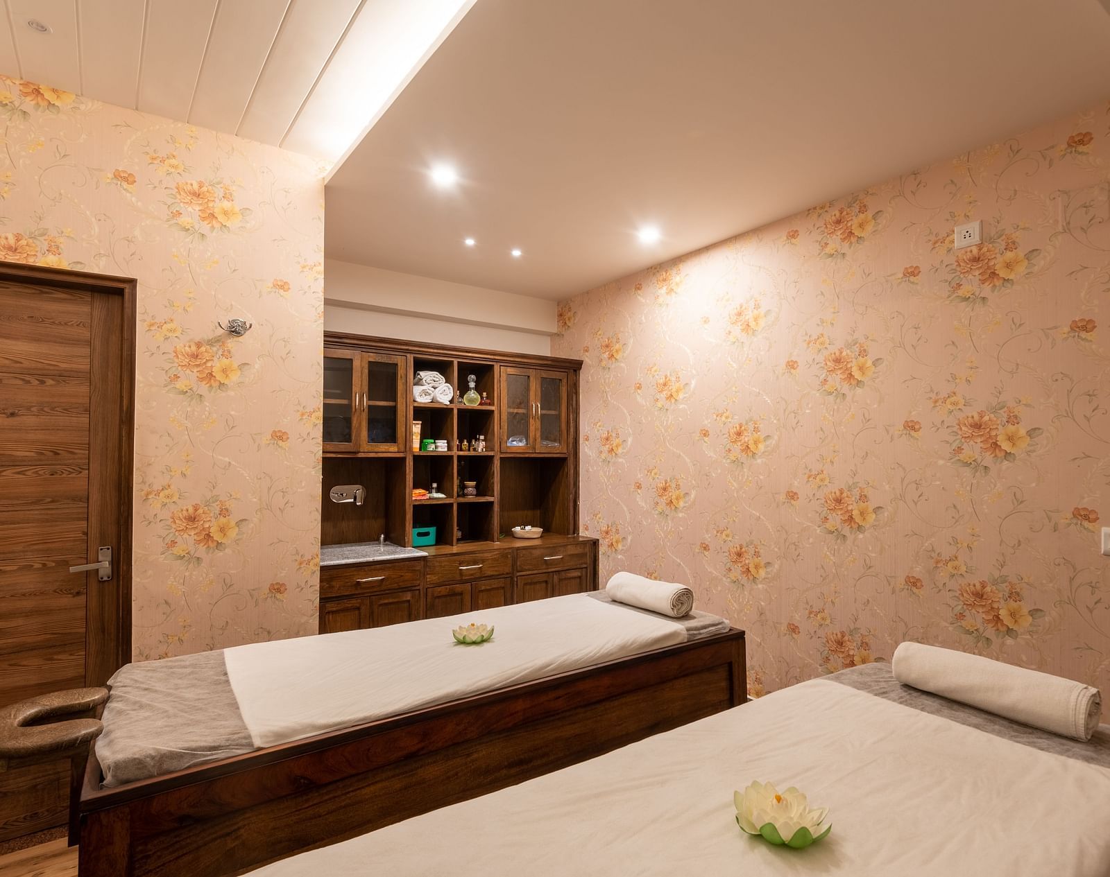 Couples massage room in a Spa at DLS Spring Valley Resort Dharamshala