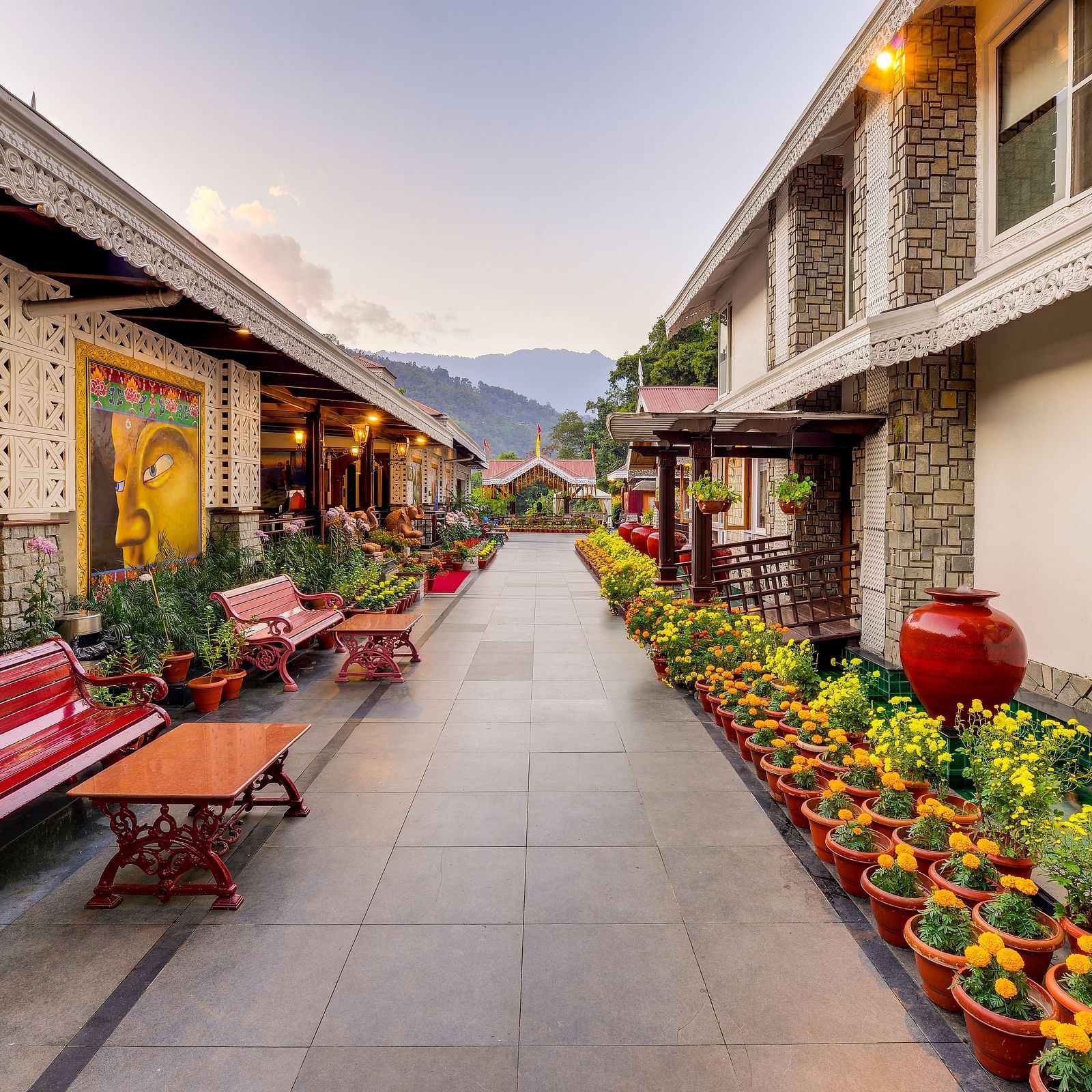 the walking spaces inside the resort - Mayfair Spa Resort & Casino Gangtok 