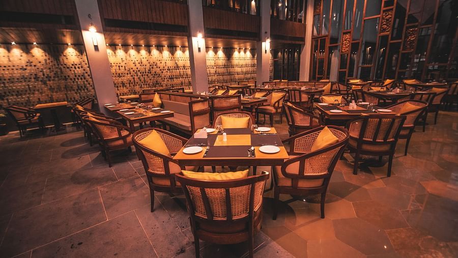 interior of the islander restaurant at Symphony Samudra Beachside Jungle Resort And Spa, Port Blair