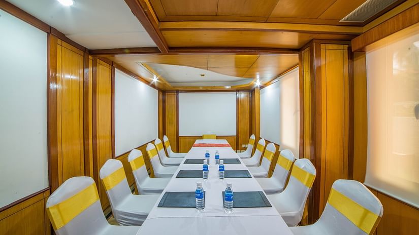 seating area at Amber Conference Room at Raj Park Hotel Alwarpet Chennai