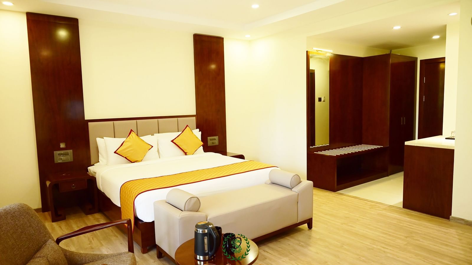 Interior of Silver Ingots Room at The Silver Sky Hotels and Resorts, Chikkamagaluru 4