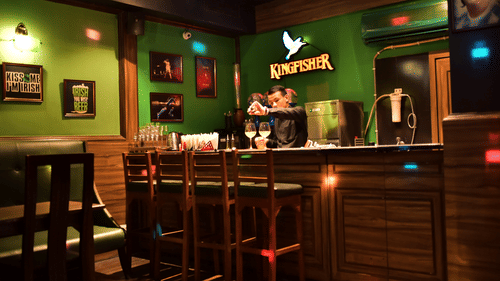 bar counter of a pub - Hotel Polo Towers, Shillong