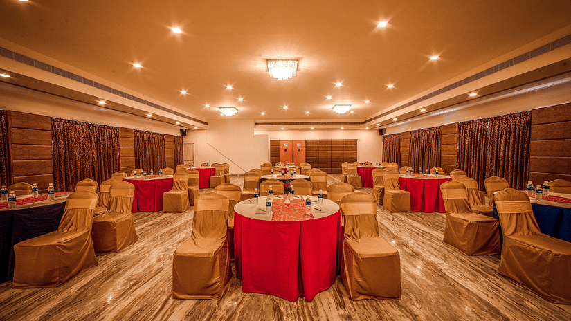 Seating area at Amber Conference Room at Raj Park Hotel Alwarpet Chennai