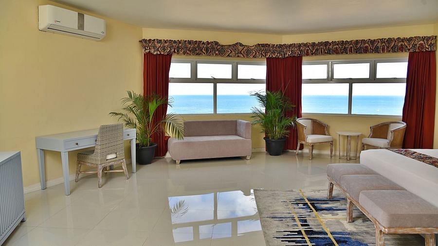 ocean view from the deluxe suite at our hotel in montego bay