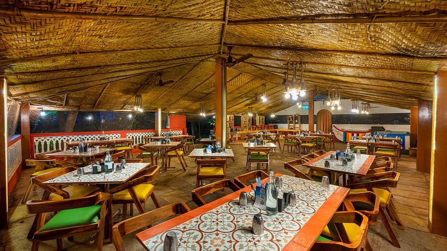 Lotus eco beach resort, chairs and tables at wadi restaurant
