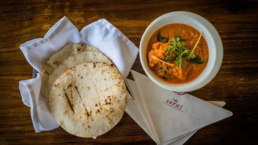 flatbreads and a curry