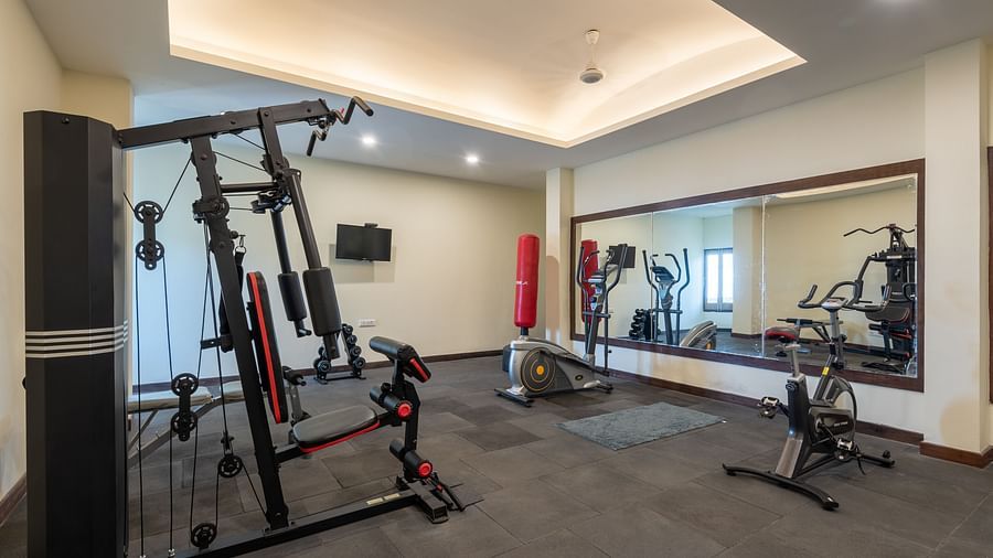 A well-equipped gym centre at DLS Highland Resort and Spa, Mussoorie.