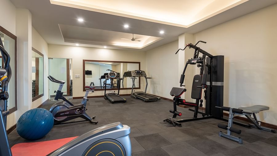 A well-equipped gym centre at DLS Highland Resort and Spa, Mussoorie.