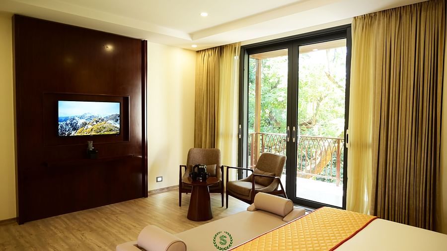 Interior of Silver Ingots Room at The Silver Sky Hotels and Resorts, Chikkamagaluru 3