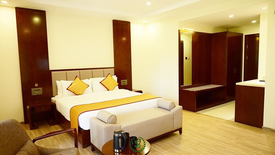 Interior of Silver Ingots Room at The Silver Sky Hotels and Resorts, Chikkamagaluru 4