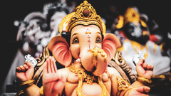 ganesha idol at a temple in mumbai