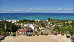 the view of the ocean from our hotel