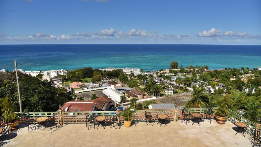 the view of the ocean from our hotel
