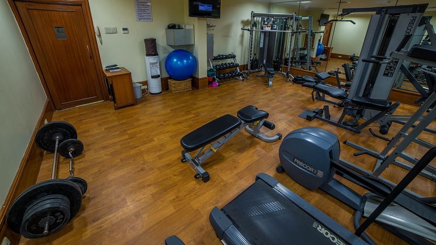equipment at Gym at Raj Park Hotel Alwarpet Chennai