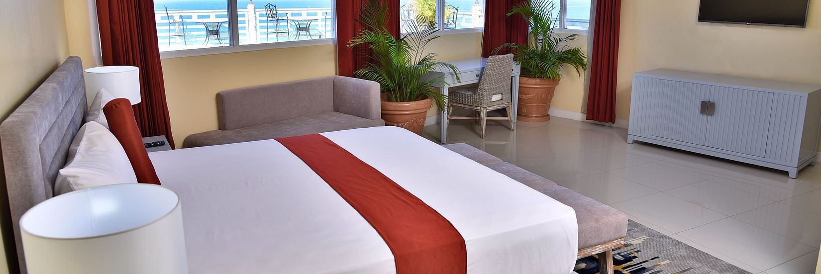 Interiors of the deluxe ocean room - Grand A View Hotel Montego Bay