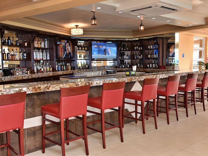the counter at the bar in Grand A View Hotel