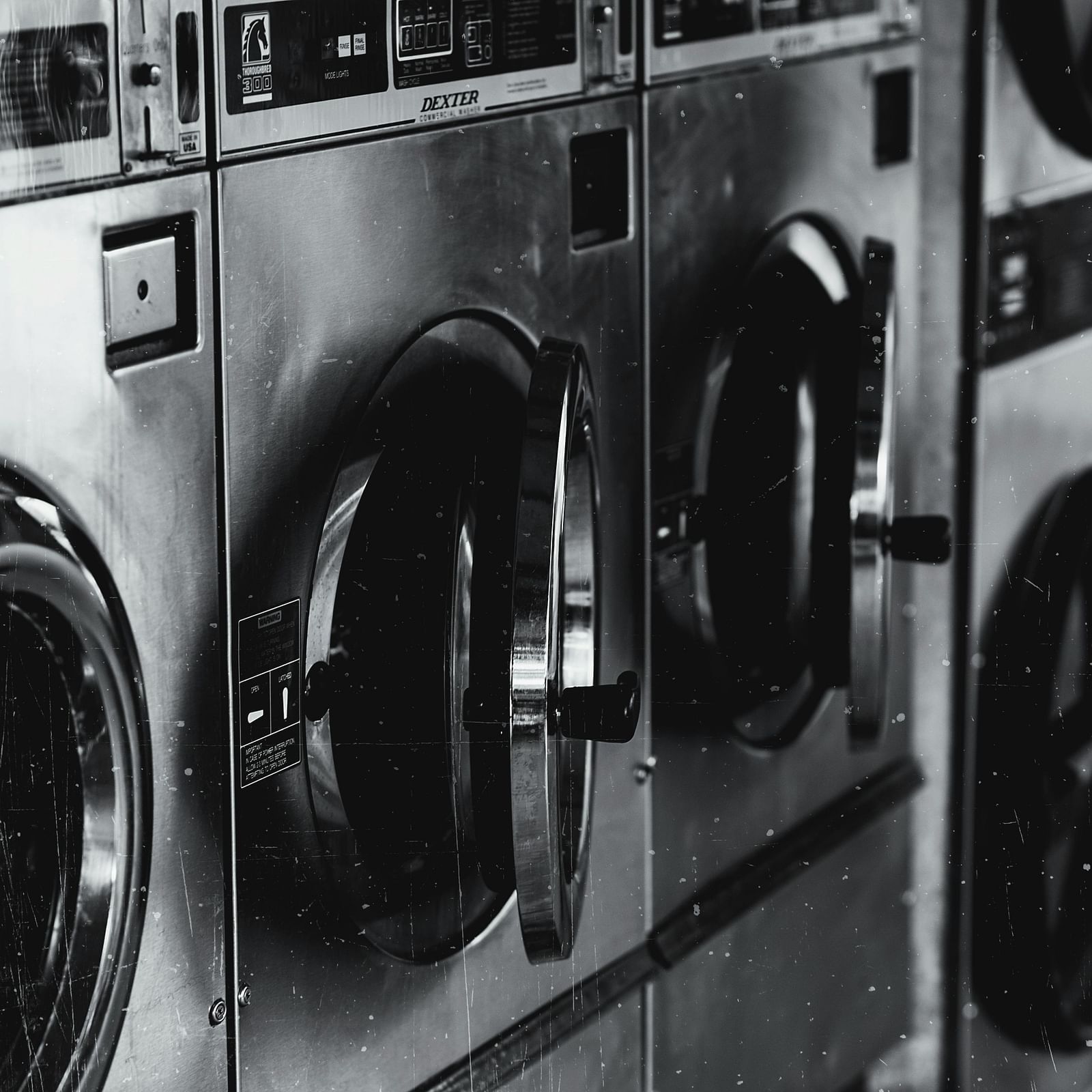 Washing machine arranged one after other