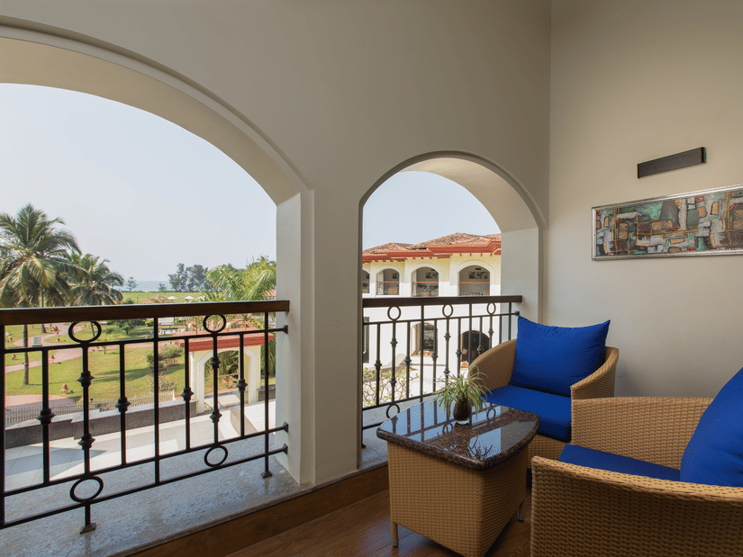 A view from the balcony of our Ocean View Room in Goa | Kenilworth Resort & Spa