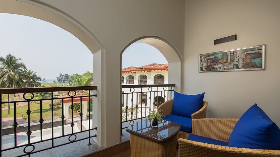 A view of the balcony of Ocean View Room in Goa