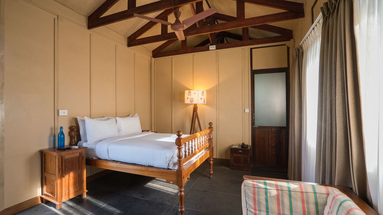 Superior Bedroom with a Bed and side table.