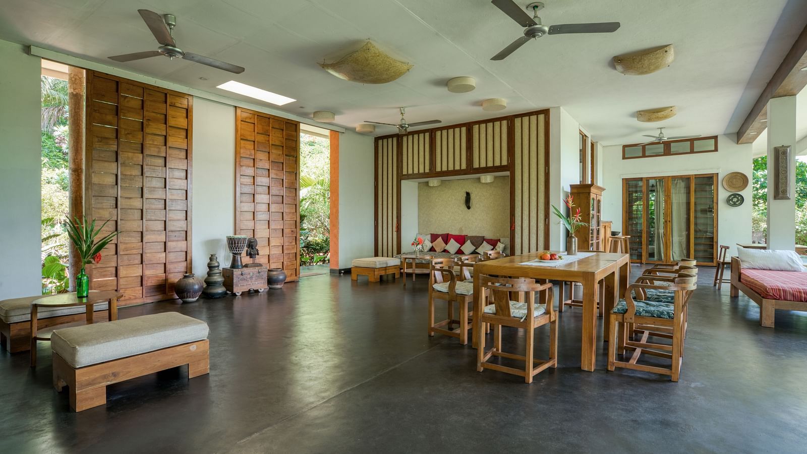 Complimentary breakfast setup in the dining area of the three bedroom villa.