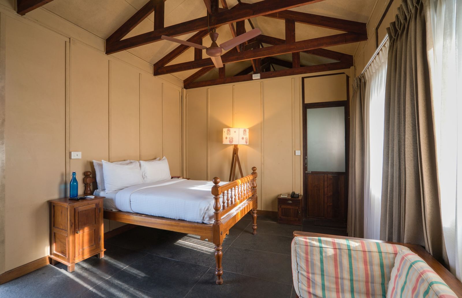Superior Bedroom with a Bed and side table.
