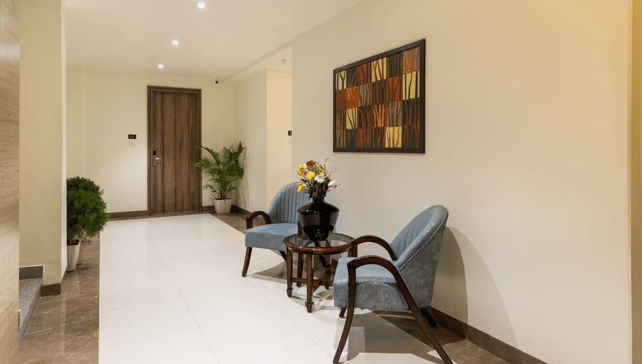 Lobby area of Hotel Meghdoot, Bhopal