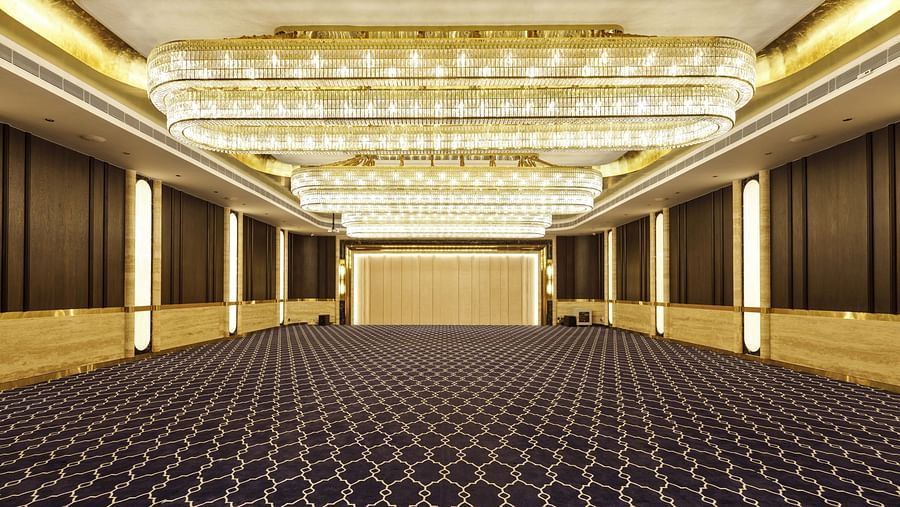 Elegantly styled with interior designs at Sapphire Banquet Hall at Jenneys Residency, Coimbatore