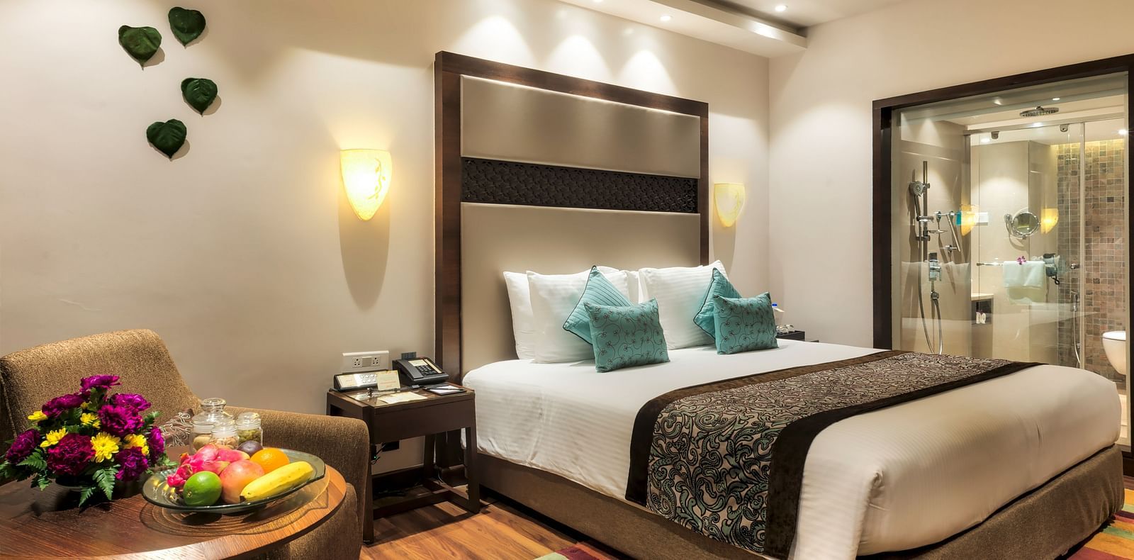 Serene Room with a king size bed at Grand Chennai By GRT Hotels.