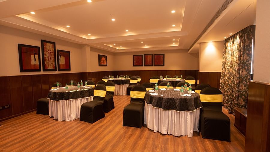 Seating arrangements inside coronation hall - The Cindrella Hotel, Siliguri